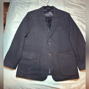 Banana Republic Dark Gray Plaid Blazer